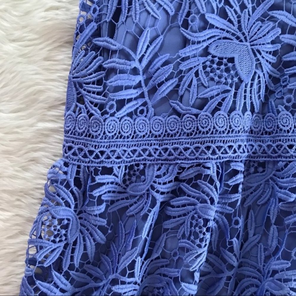 ANTONIO MELANI Blue Lace Midi Dress - Picture 8 of 15